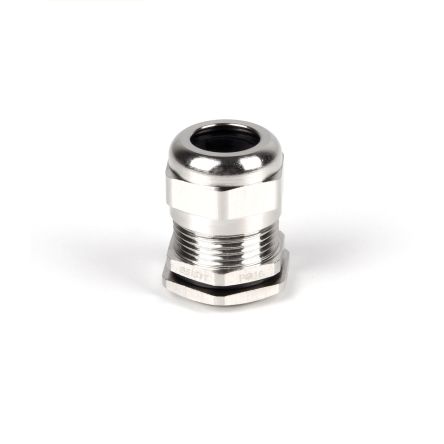 RS PRO Metallic Nickel Plated Brass Cable Gland, PG13.5 Thread, 6mm Min, 12mm Max, IP68