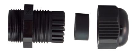 RS PRO Kabelverschraubung, PG7 Nylon Schwarz 3mm/ 6.5mm, IP68