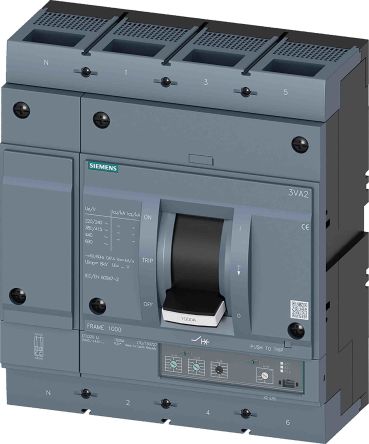 Siemens SENTRON 3VA2, Leistungsschalter MCCB 4-polig, 630A / Abschaltvermögen 55 KA 690V, Fest