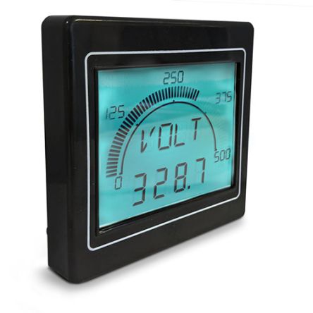 Trumeter LCD Einbaumessgerät Für Ampere, Frequenz Oder Leistung, Spannung H 68mm B 68mm 4-Stellen T. 45mm