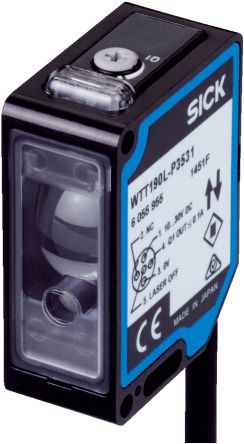 Sick PowerProx Kubisch Optischer Sensor, Hintergrundunterdrückung, Bereich 200 Mm → 2,5 M, PNP Ausgang,