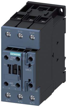 Siemens SIRIUS Leistungsschütz / 24 V Dc Spule, 3 -polig 1 Schließer, 1 Öffner / 65 A