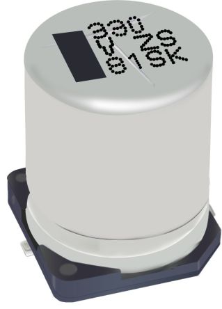Panasonic Condensador De Polímero ZS, 470μF ±20%, 25V Dc, Montaje En Orificio Pasante, Dim. 10 X 12.5mm