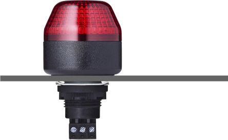 AUER Signal IBM, LED Blitz, Dauer LED-Signalleuchte Rot, 230–240 V-AC, Ø 45mm