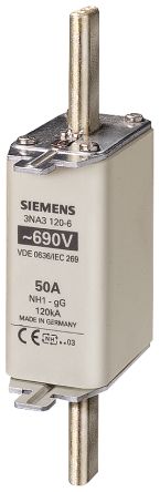Siemens Sicherungseinsatz NH1, 690V / 63A, GG IEC 60947-2