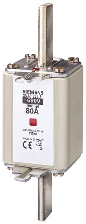 Siemens Fusible BS88 à Pattes Centrées 100A NH2 690V, GG - GL
