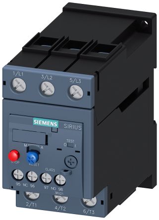 Siemens Overload Relay, 32 A F.L.C, 3 A Contact Rating, 15 KW, 18.5 KW, 30 KW, 690 V, SIRIUS