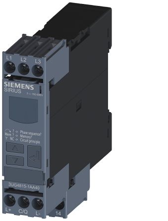 Siemens 3UG4 Überwachungsrelais 3-phasig, 1-poliger Wechsler Überspannung, Unterspannung