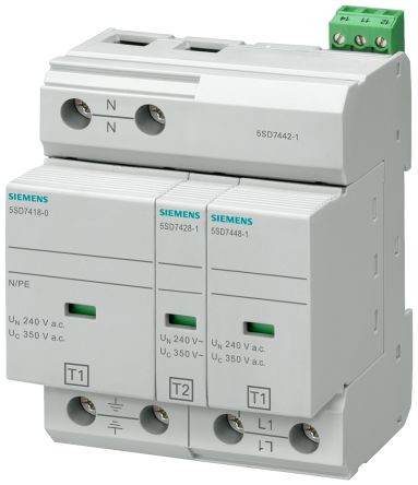 Siemens, 5SD7442-1, Überspannungsableiter, DIN-Schienen, 3-phasig 25kA 5SD