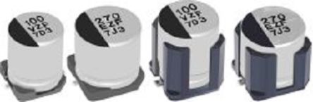 Panasonic 56μF Conductive Polymer Hybrid Aluminium Electrolytic Capacitor 50V Dc, Surface Mount - EEHZF1H560P