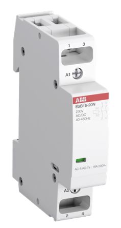 ABB Contactor ESB16-02N-04 ESB De 2 Polos, 2 NC, 16 A, Bobina 110 V Ac / Dc, 3,7 KW