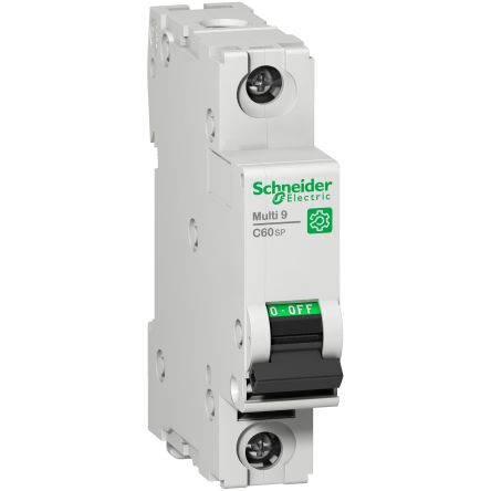 Schneider Electric C60SP Haushalts-MCB Leitungsschutzschalter Typ B, 1-polig 6A 415V, Abschaltvermögen 20 KA Multi 9