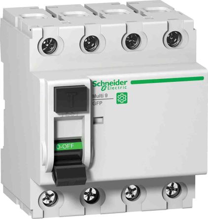 Schneider Electric Interrupteur Différentiel GFP, 4 Pôles, 63A, 26mA