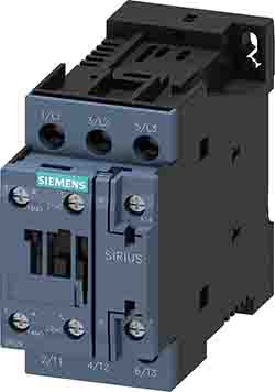 Siemens SIRIUS Leistungsschütz / 110 V Dc Spule, 3 -polig 1NC + 1NO / 12 A, Umkehrend