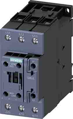 Siemens SIRIUS Leistungsschütz / 175 → 280 V Ac/dc Spule, 3 -polig 1NC + 1NO / 50 A, Umkehrend