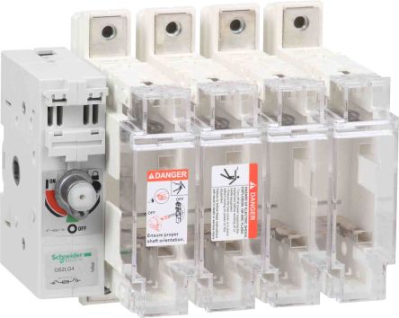 Schneider Electric Fuse Switch Disconnector, 4 Pole, 160A Max Current, 160A Fuse Current