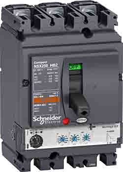 Schneider Electric Kompakt NSX HB2, Leistungsschalter MCCB 3-polig, 220A / Abschaltvermögen 100 KA 690V, Fest