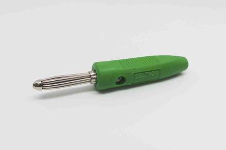 RS PRO Green Male Banana Connectors, Screw Termination, 16A, 50V, Copper Plating
