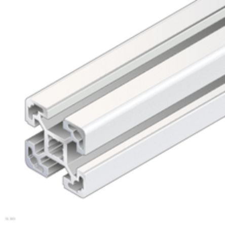 Bosch Rexroth Silver Aluminium Profile Strut, 40 X 40 Mm, 10mm Groove, 1000mm Length