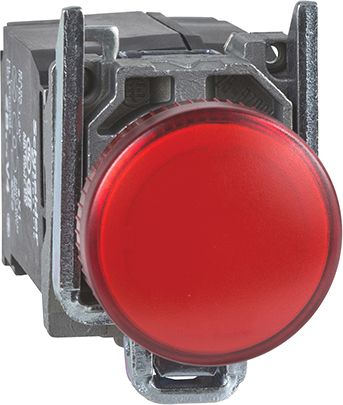 Schneider Electric Meldeleuchte, Vollständig Harmony XB4 XB4 400V Rot, Ausschnitt-Ø 22mm Universal-LED