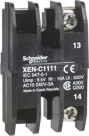 Schneider Electric XENC Kontaktblock,, 2 Schließer, 240V