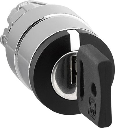 Schneider Electric XB4 3-position Key Switch Head, Stay Put, 22mm Cutout