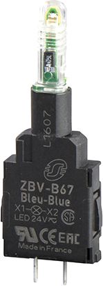 Schneider Electric ZBV Lichtblock Anzeigenblock LED Rot Beleuchtet, Stifte Für Leiterplatte, 24V