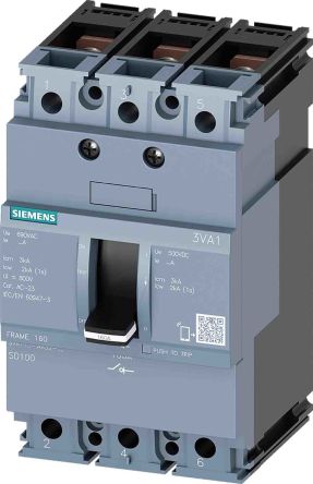 Siemens Interrupteur-sectionneur SENTRON 3VA1, 3P, 63A