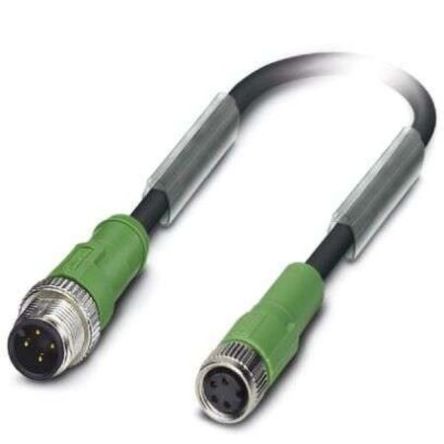 Phoenix Contact Cable De Conexión, Con. A M12, Con. B M8, Cod.: A, Long. 600mm, 48 Vac, 60 Vdc