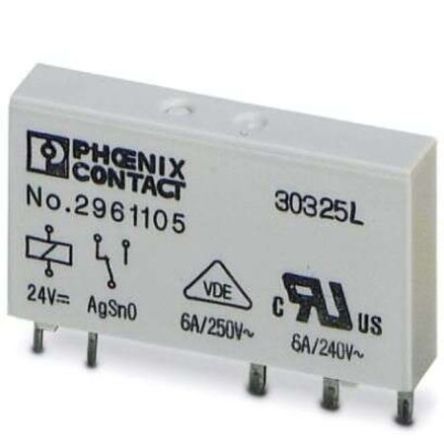 Phoenix Contact REL-MR- 48DC/21 Monostabiles Relais, Für DIN-Schienen 6A 48V Dc Spule / 220mW