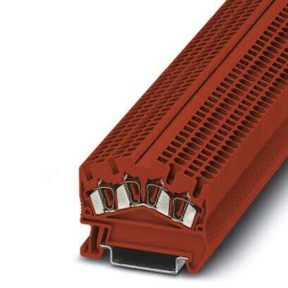 Phoenix Contact 5-QUATTRO, STS 2 Series Red Feed Through Terminal Block, 0.08 → 4mm², Spring Cage Termination,