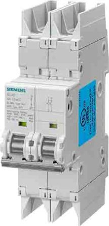 Siemens 5SJ4 MCB Leitungsschutzschalter Typ C, 2-polig 30A 400V, Abschaltvermögen 10 KA SENTRON DIN-Schienen-Montage