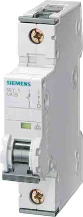 Siemens Interruptor Automático 1P, 20A, Curva Tipo C, Poder De Corte 10 KA 5SY5120-7, SENTRON, Montaje En Carril DIN