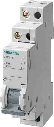 Siemens 5TE Trennschalter 1P-polig 20A DIN-Schiene SENTRON 2 Wechsler