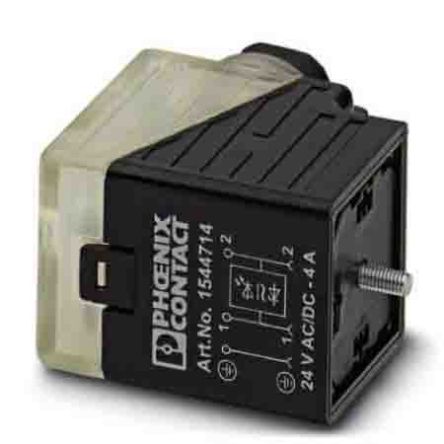 Phoenix Contact SACC Ventilsteckverbinder DIN 43650 Buchse 3P+E / 24 V Ac Mit Lampe