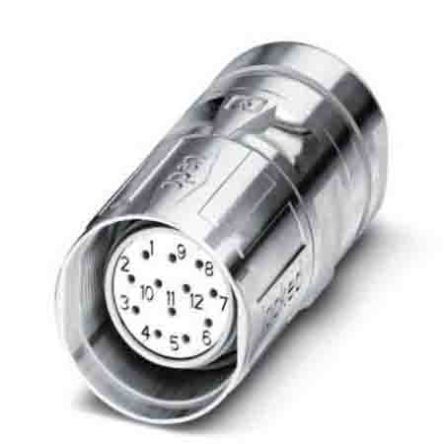 Phoenix Contact Circular Connector, 17 Contacts, Free Hanging, M23 Connector, Plug, Male, IP67, CA Series