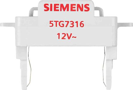 Siemens Illuminated Push Button Switch, Red LED, 12V