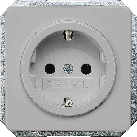 Siemens Steckdose Schutzkontakt 1-fach Innenbereich Silber / 16A