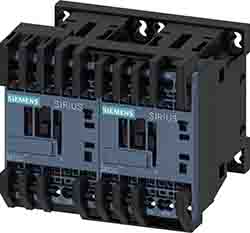 Siemens Reversing Contactor, 110 V Ac Coil, 3-Pole, 7 A, 3 KW, 3NO