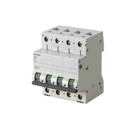 Siemens Interruptor Automático 3P+N, 10A, Curva Tipo C 5SL6610-7, SENTRON, Montaje En Carril DIN