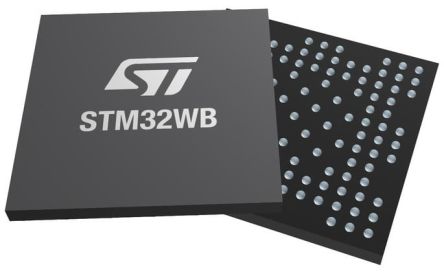 STMicroelectronics Wireless Microcontroller STM32WB ARM Cortex M0+, ARM Cortex M4 32bit SMD 256 KB UFBGA 129-Pin 64MHz