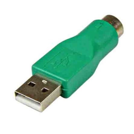 StarTech.com USB适配器 USB线, USB A公插转PS/2母座, 50mm长, USB 2.0, 黑色