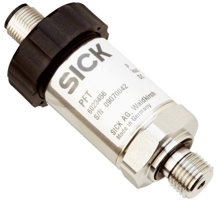 Sick Sensor De Presión Manométrica, 0bar → 10bar, G1/2, 10 - 30 V., Salida Corriente, Para Aire, Gas, Fluido