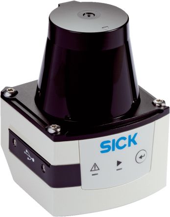 Sick 激光扫描仪, TIM3XX 系列, 最大扫描距离10m, 1 个连接电源、 1 个以太网连接、 1 个微型 usb 母连接器、 4 引脚 M12 母连接器、 12 引脚、 M12 公连接器、 b 型, 850nm