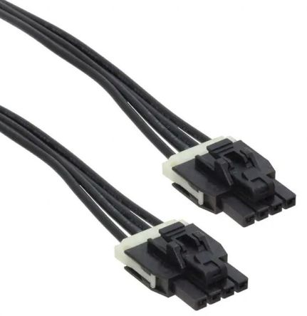 Molex Conjunto De Cables Nano-Fit 145130, Long. 1m, Con A: Hembra, 4 Vías, Con B: Hembra, 4 Vías, Paso 2.5mm