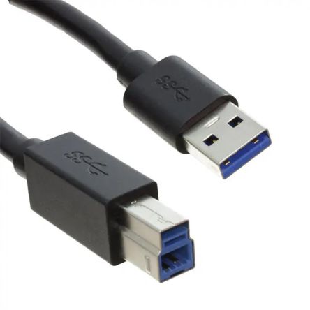 Molex Câble USB, USB B Vers USB A, 1m, Noir