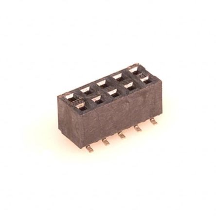 Molex 79109 Series Vertical Surface Mount PCB Connector, 10-Contact, 2-Row, 2mm Pitch, Solder Termination