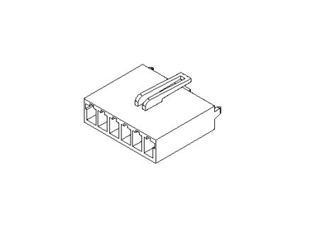 Molex 90331 Crimpsteckverbinder-Gehäuse Buchse 3.96mm, 6-polig / 1-reihig Gerade