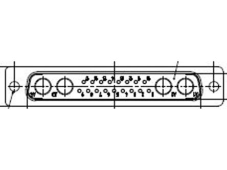 FCT From Molex Molex 172704 Sub-D Steckverbinder Stecker, 17-polig / Raster 2.84mm, Tafelmontage