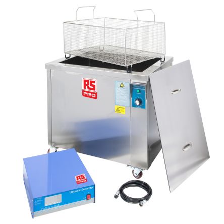 RS PRO Edelstahl Ultraschall Reinigungsgerät 145L, 6000W, 700mm X 500mm X 445mm